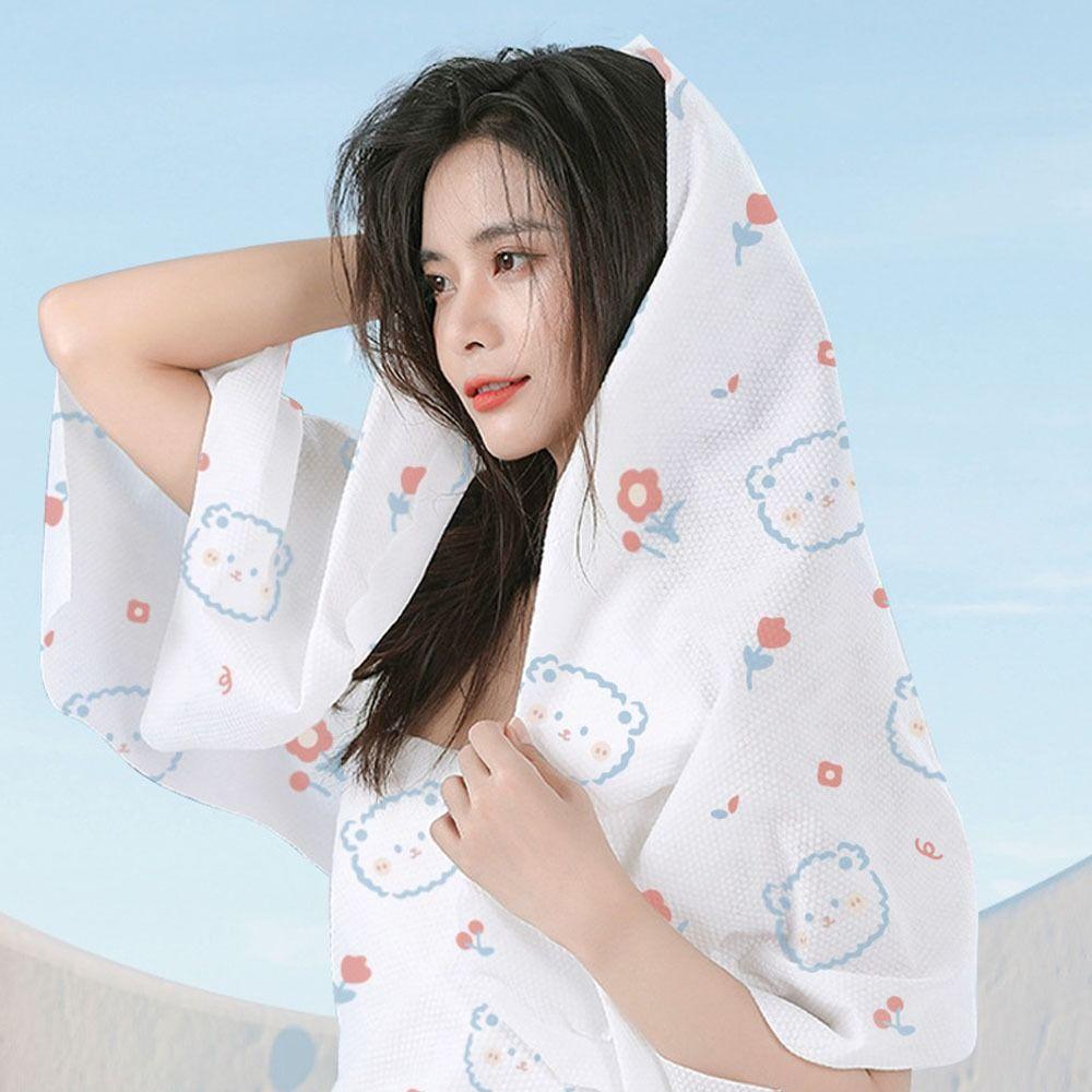 70x140cm Disposable Printed Bath Towel Thickened And Enlarged Washable Bath Towel