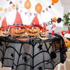 Halloween Style Horror Black Lace Table Cloth Elegant Dinning Tabletop Decoration For Home Hotel Shop