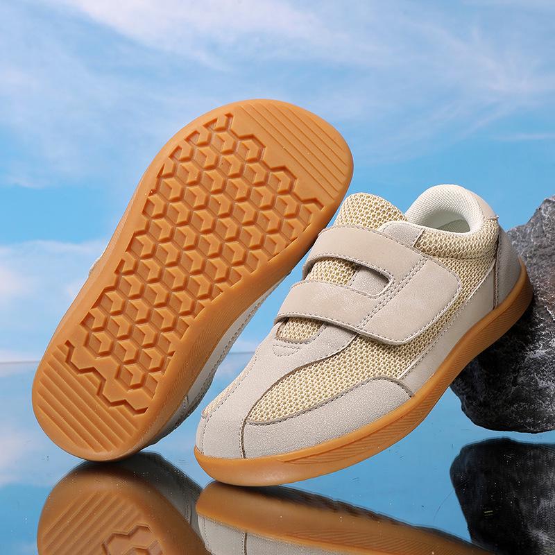 Kids' Autumn Velcro Barefoot Sneakers - Wide Toe, Breathable, Comfortable for Running & Skipping Rope