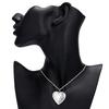 1PC Love Heart DIY Photoframe Openable Necklace Charm Vintage Necklace Pendant Photo Picture Locket Carved Heart