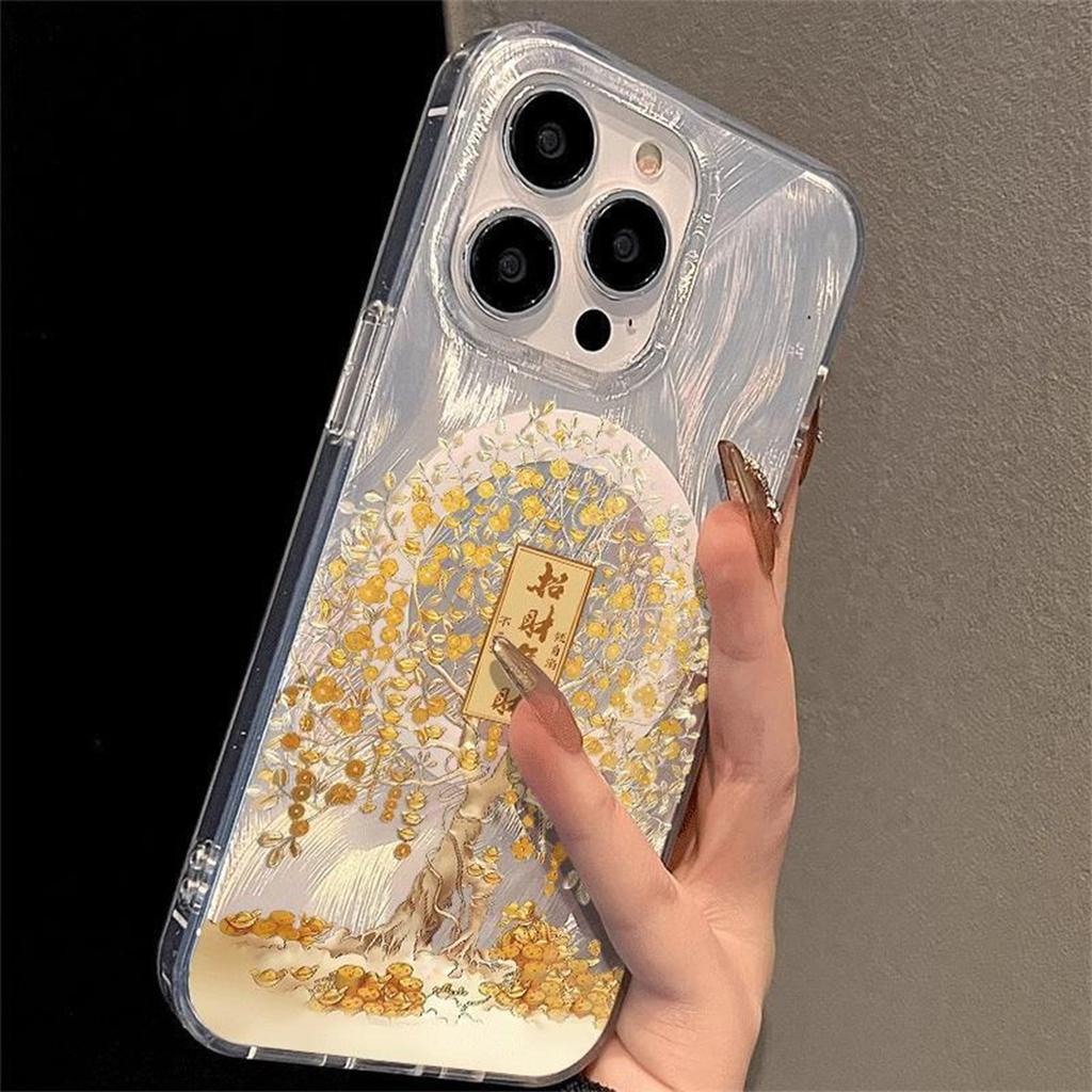 Magnetic Case Mobile Phone Accessories Mobile Phone Case Magnetic Ring for Apple 13pro Magnetic Mobile Phone Case with Stand High-end Strong Magnet