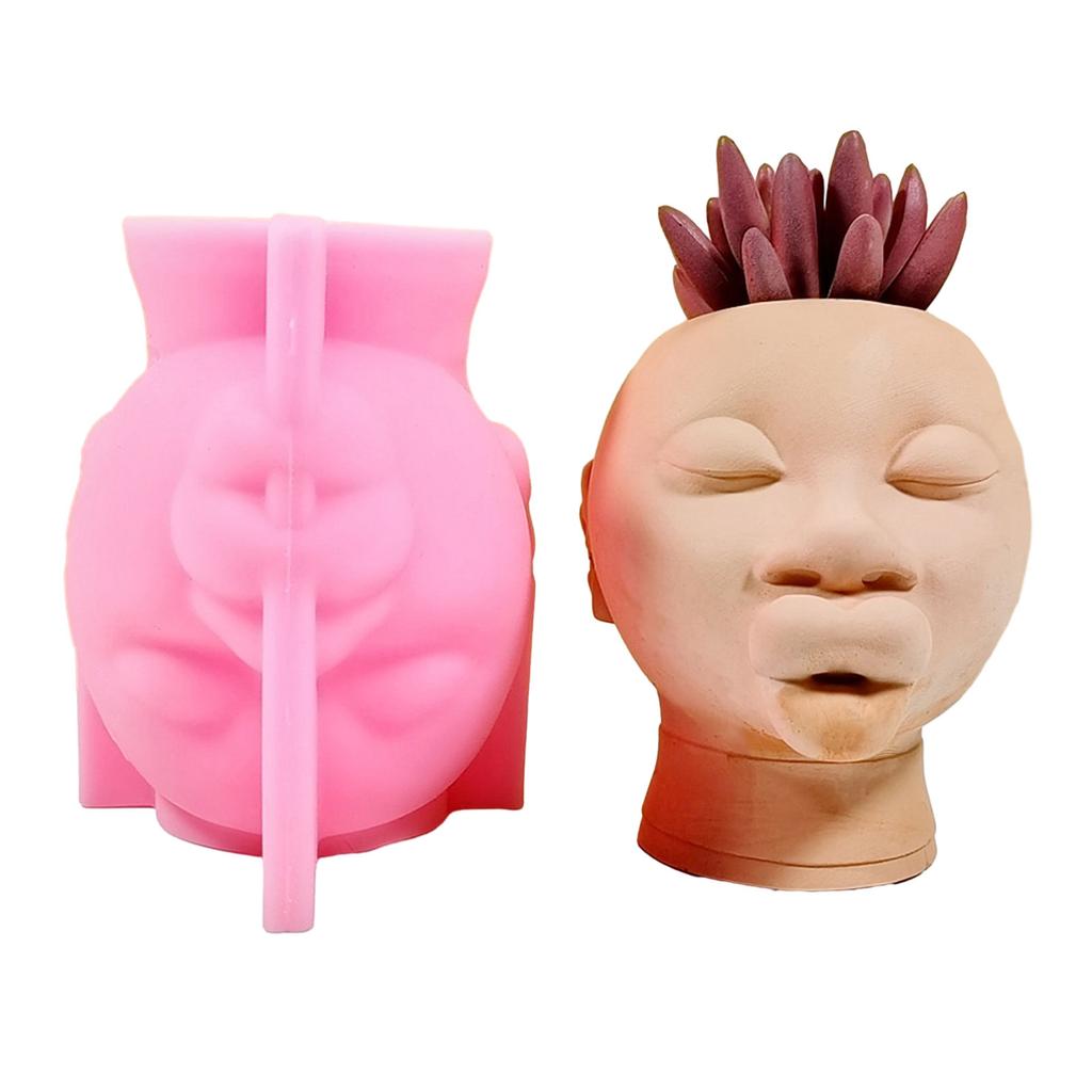 Ugly Women Flower Pots Silicone Mold Concrete Plaster Candle Holder Molds Crystal Epoxy Resin Mold DIY Handmade Crafts