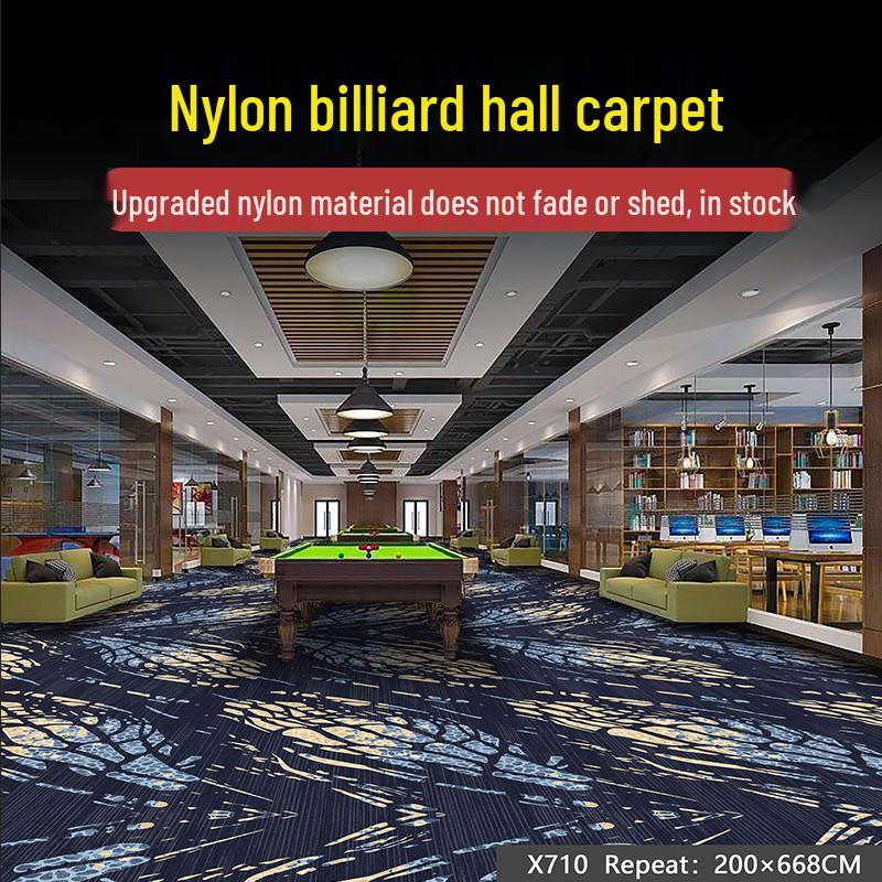 Billiard Room Nylon Carpet: Fireproof, Printed, Large Area, Wall-to-Wall for Halls & Clubs