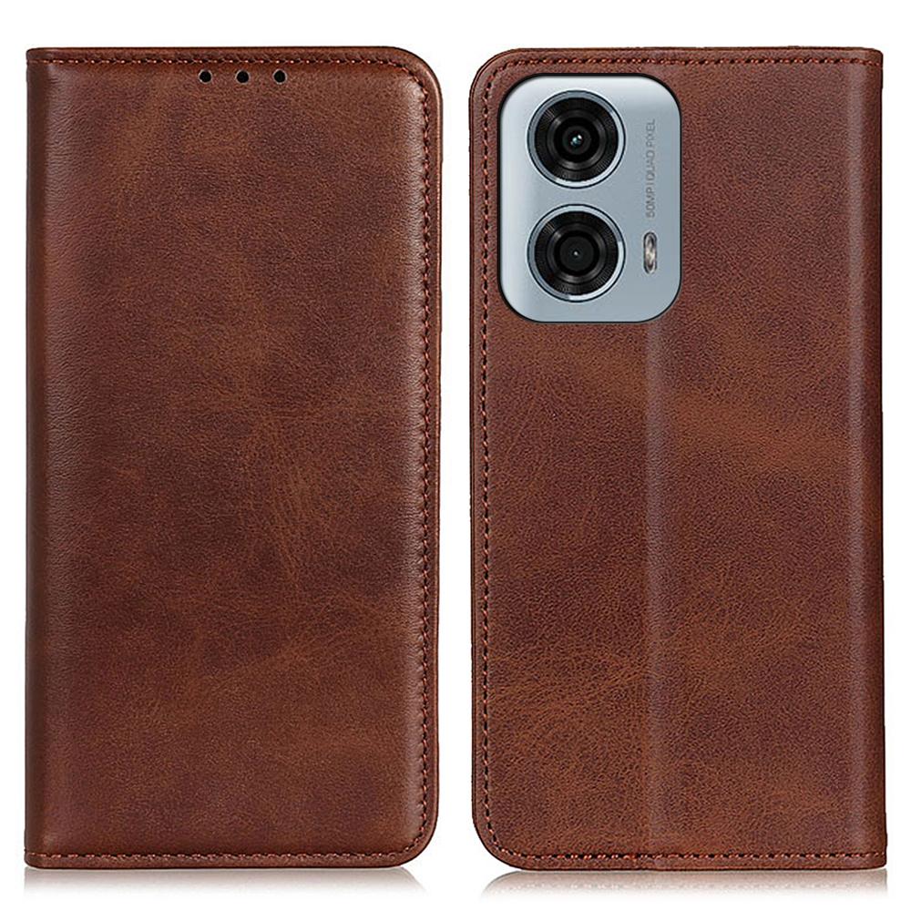 For Motorola Moto E14 4G/G04 4G/G04s 4G/G24 4G Magnetic Case Cowhide Texture Wallet Phone Cover