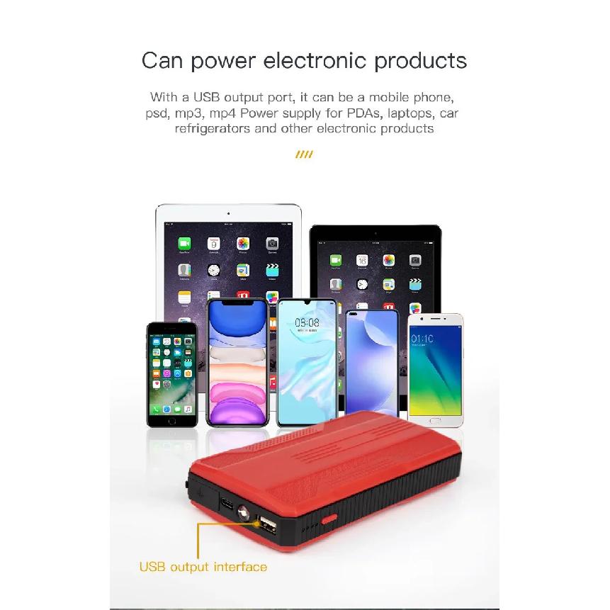 20000mAh Power Car Battery Jump Starter 12V Portable Car Battery Booster Charger Booster Power Bank Starting Device USB Port