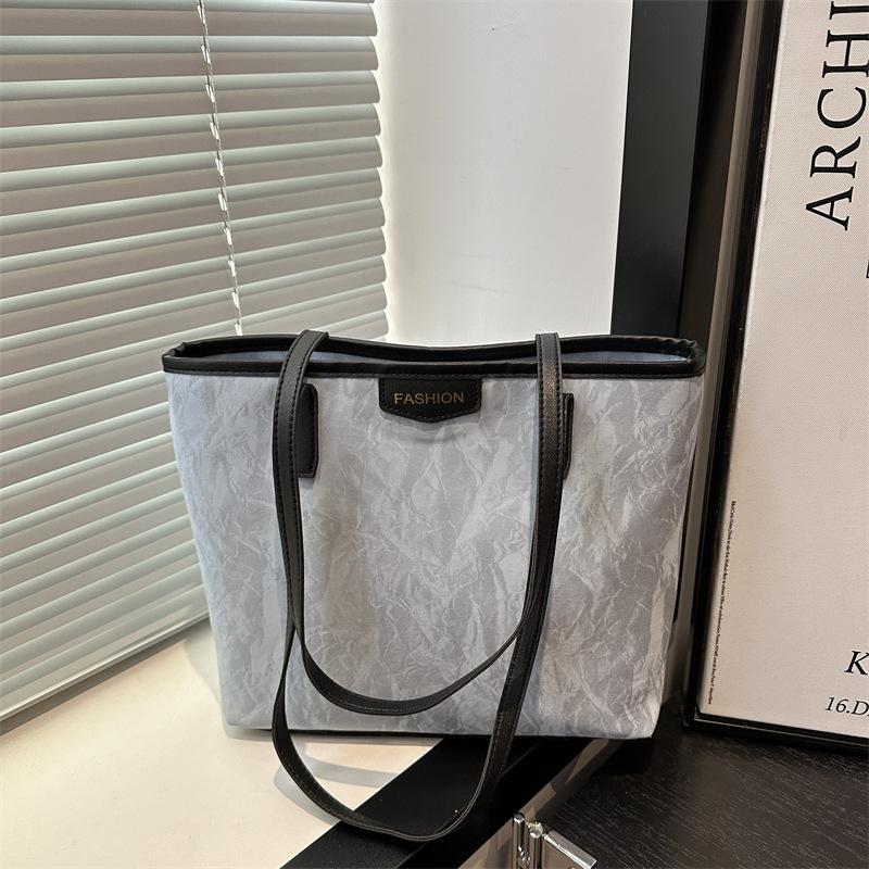 Beautiful Casual Large-capacity Portable Tote Bag, Popular Solid Color In Summer, Daily Shoulder Underarm Bag for Women