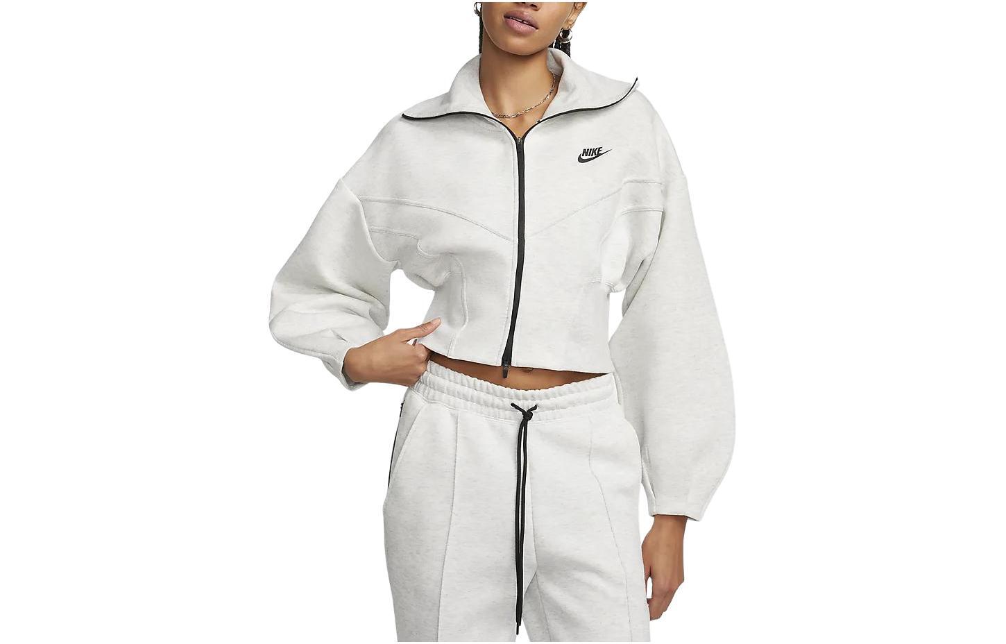 Nike Sportswear Tech Fleece Solid Color Loose Fit Cropped Jacket FN2524-013 XL