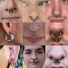 Piercing do nosa v tvare podkovy z nehrdzavejúcej ocele 2/4/6/8G s vnútorným závitom, veľký rozmer, piercing do ucha, rozširovač ucha, septum.