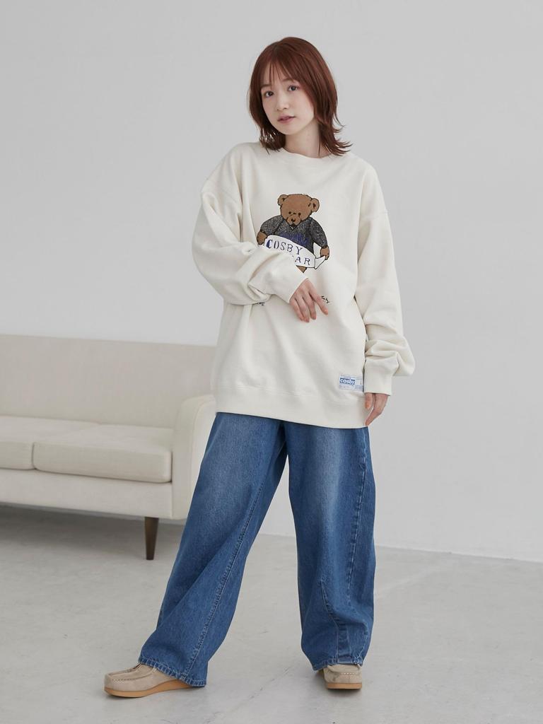 Cohen COSBY Special Order Bear Print Sweatshirt 75206010462 2150 NATURAL (21) M