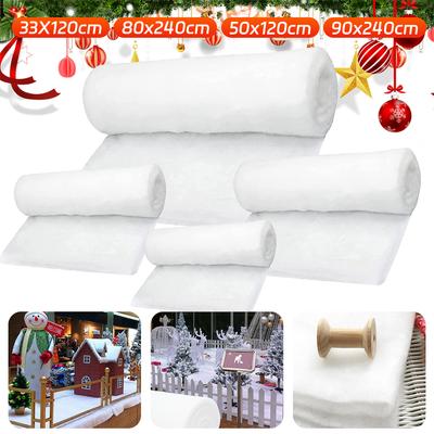 Winter Snow Christmas Decoration Artificial Cotton Snow Thickened Rolls Snow Sheet for Kids Children