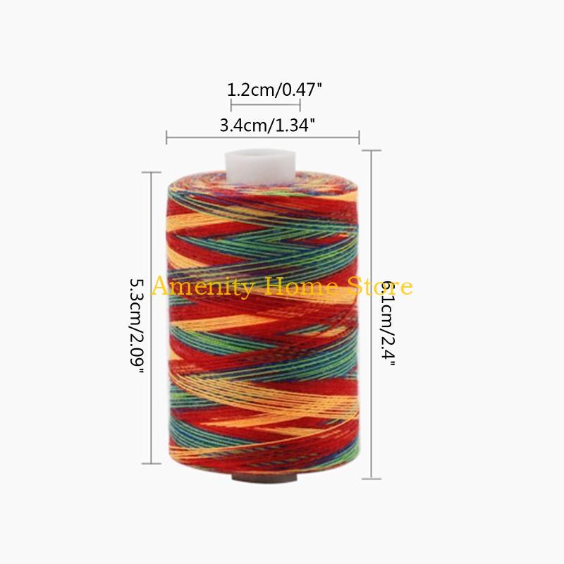 F26C 10 Pieces Segment Dye Sewing Thread Fit for Normal Thickness Fabric Thin Fabric