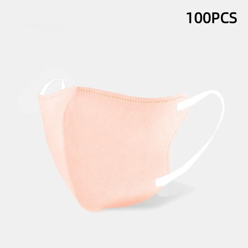 100Pcs Face Masks Japanese Style 3D Face Mask Adult Disposable Breathable Masks