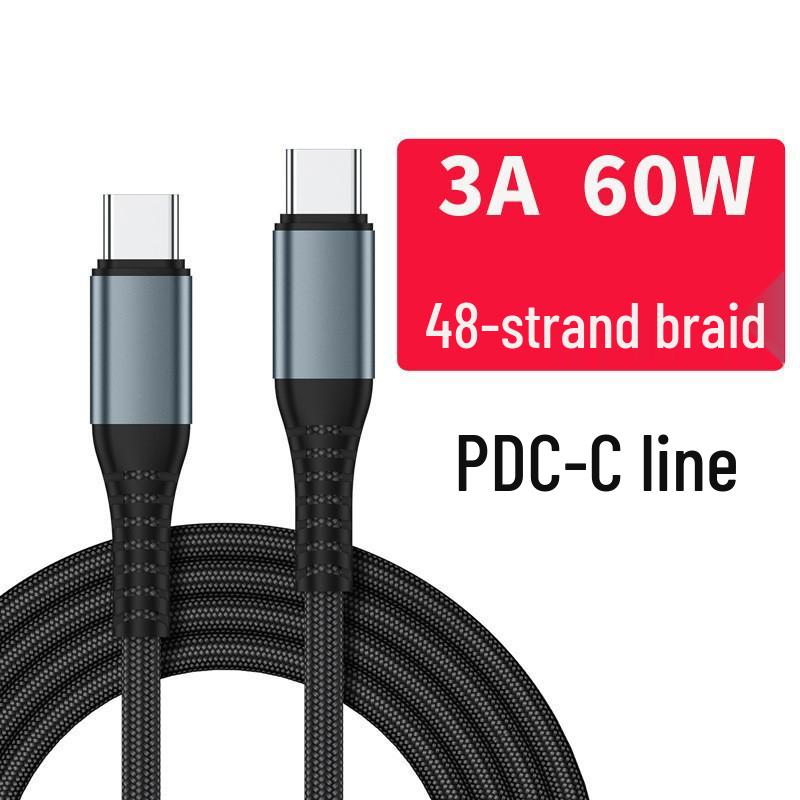 240W PD Fast Charging C-to-C Cable, Male-to-Male, 100W Charging, 5A Data Transfer, Type-C.