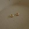 Silver Small Ear Buckle Gold Color Hoop Earrings Women's Minimalist Style High Sense Ear Jewelry