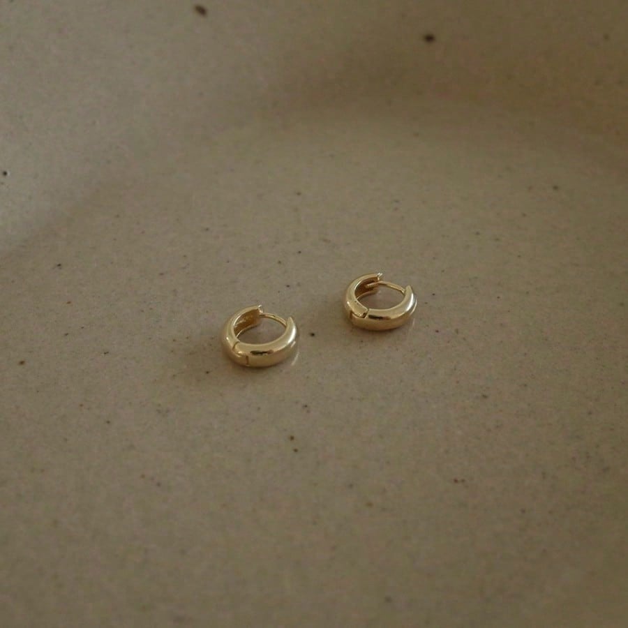 Silver Small Ear Buckle Gold Color Hoop Earrings Women's Minimalist Style High Sense Ear Jewelry