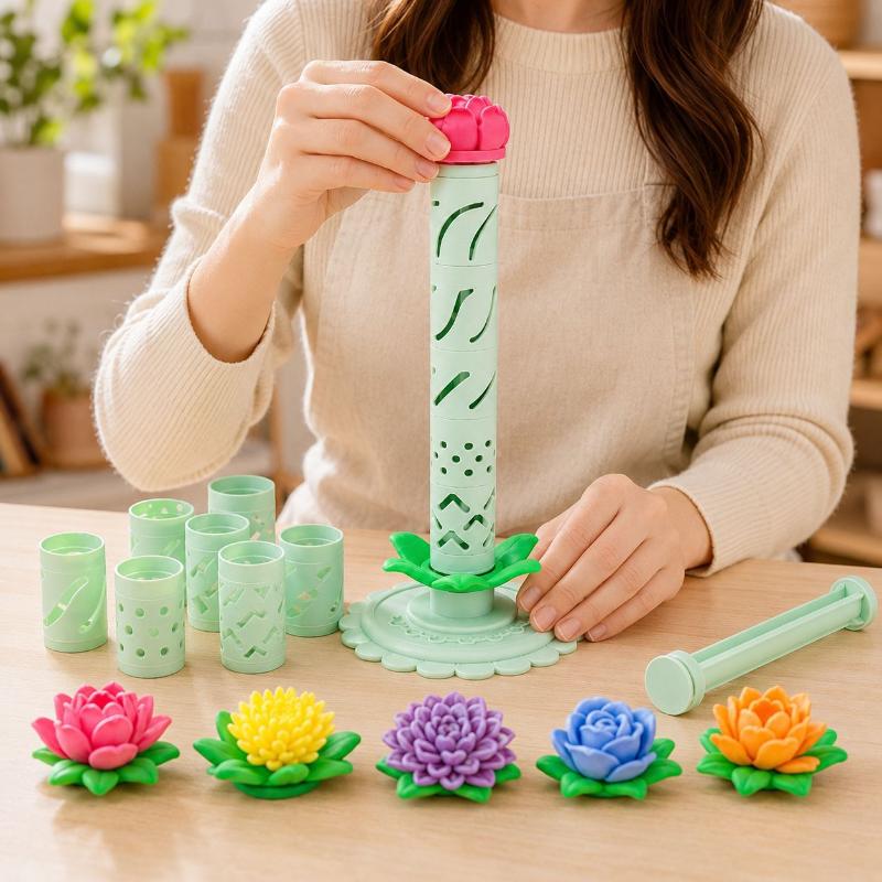 Tvarovací rukávy Modulární výrobník hlíny Nástroj pro výrobu hliněných květin DIY Pro polymerovou a modelovací hmotu Ručně vyráběné květy