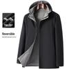 Shanshan Men's Reversible Detachable Hood Jacket