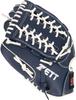 ZETT Catch Ball with Shock Absorbing School Age and BDG2012V Glove, Beginner's, Pads, 11.5-inch (Elementary Up), Left-Handed Throw, Blue,