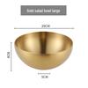 Korean Style Large Stainless Steel Bowl for Salads, Soups, Noodles, BBQ, and Bibimbap Cooking