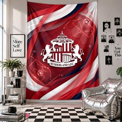Tapiz de Pared de Fútbol del Sunderland Decoración del Hogar Tela Colgante de Pared para Dormitorio Sala de Estar Fondo