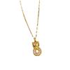 Titanium Steel Light Luxury Leopard Head Biscuits Zircon Light Luxury Design Versatile Korean Style Niche Design Live Necklace