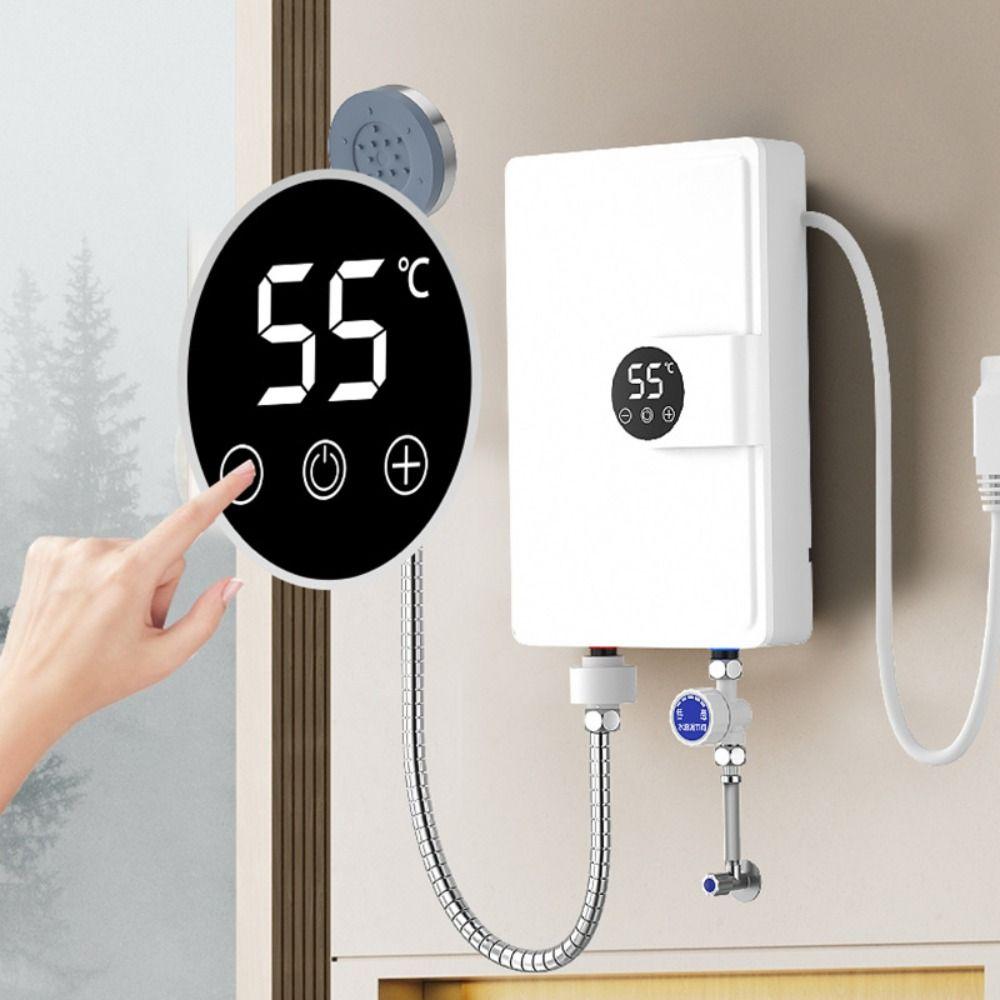 Smart Touch Display Tankless Water Heater Power Saving Geyser Water Heater  Under Sink