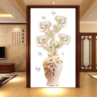 Papier peint auto-adhésif, autocollants muraux, chambre à coucher confortable, couloir, Vase de perles, peinture décorative