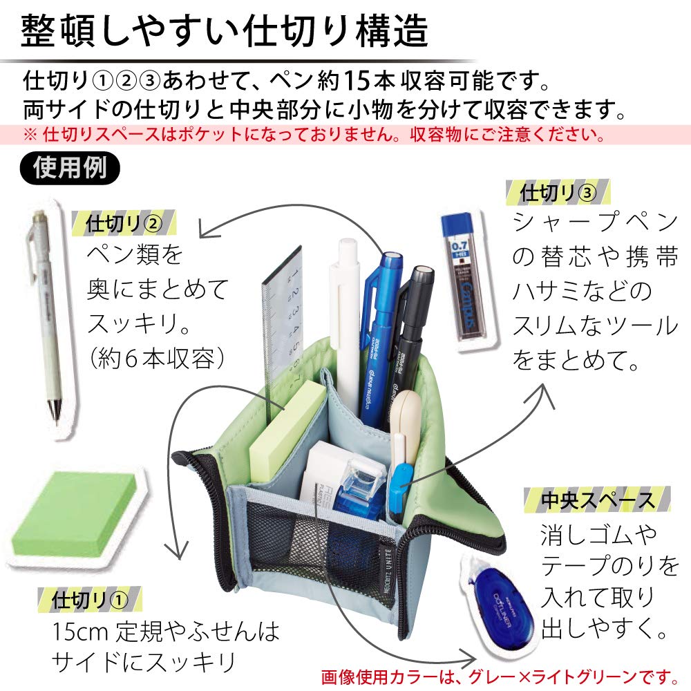 Kokuyo Neocritz Unite Pencil Case, Navy, F-VBF225-1