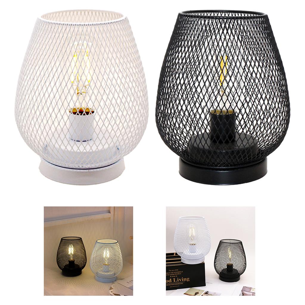 Batteriebetriebene Tischlampe, , Dekorative Eisengitter-Nachtleuchte, für Büro, Zuhause, Wohnheim, Nachttisch
