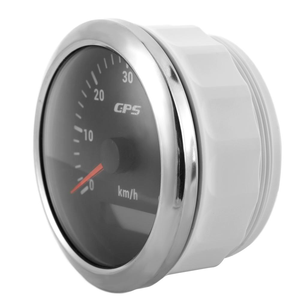 Cruscotto Tachimetro GPS 85mm 0‑60KM H Display LCD Odometro con Retroilluminazione Regolabile per Auto Barche 9‑32V CC Nero