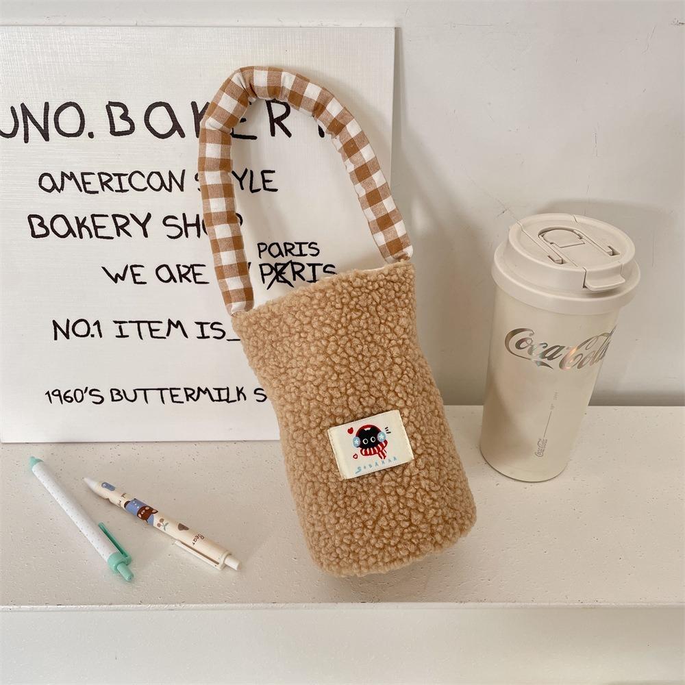 

Клетчатая сумка для бутылки с водой Защитный чехол Сумка для мобильного телефона Новый рукав для бутылки с водой Путешествия хаки