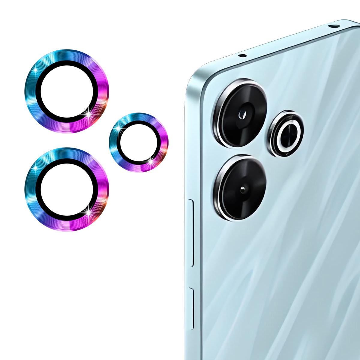 

For Xiaomi Redmi 13 5G/Xiaomi Redmi 13 4G Camera Lens Protector ENKAY Hat-Prince Metal Ring Lens Film Colorful
