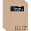 Eduway 8x10 дюймів Деревно-волокниста плита МДФ Дерев'яний лист для мандали, Ліппан, Мистецтво та ремесла з епоксидної смоли, Товщина 4 мм, Упаковка з 4 штук - Преміальний картон