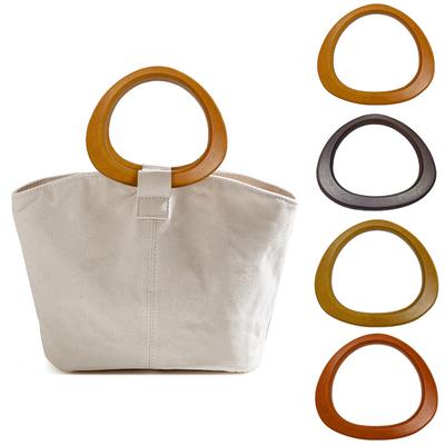 1PC DIY Purse Handcraft Luggage Detachable      Wooden Bag Handle Gift Box Handle Shoulder Bag Strap