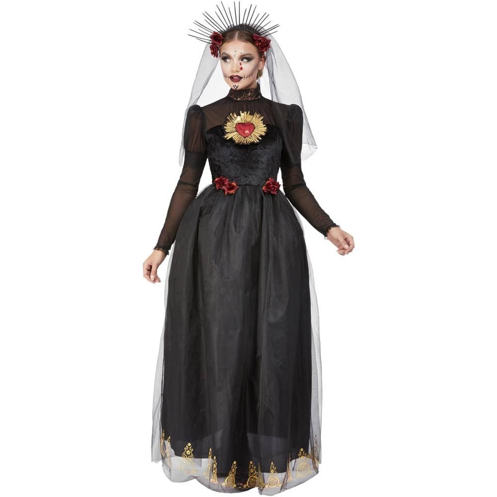 Smiffys Womens/Ladies Deluxe Bride Sacred Heart Day Of The Dead Costume