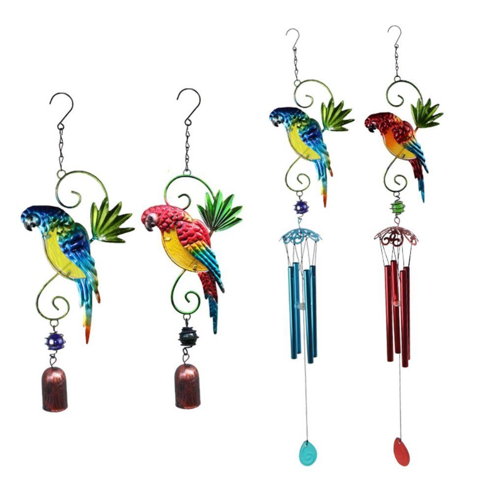 New Creative Bird Wind Chimes Metal Outdoor Indoor Parrot Bell Handmade Retro Ornament