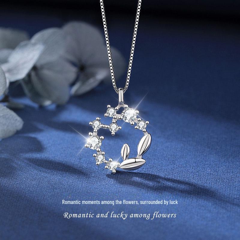 Eucalyptus and Bird Necklace - Elegant and Versatile Korean Friendship Gift for Women