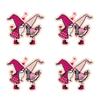 10PCS/lots Valentine's Day Embroidered Patches Pink Love Heart Patch Iron On Patches For Clothing Holiday Decoration Gift DIY