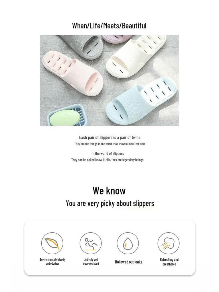 EVA Sommerpantoffeln: Weiches, Desodorierendes, Atmungsaktives, Rutschfestes Badezimmer-Schuhwerk für Paare