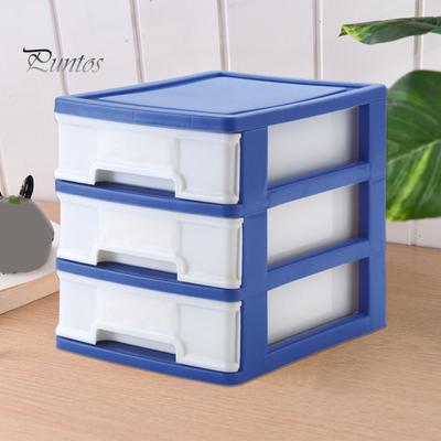 Scatola portaoggetti da scrivania con cassetto, grande capacità, design a 3 strati, cassetti impilabili, organizer per cosmetici