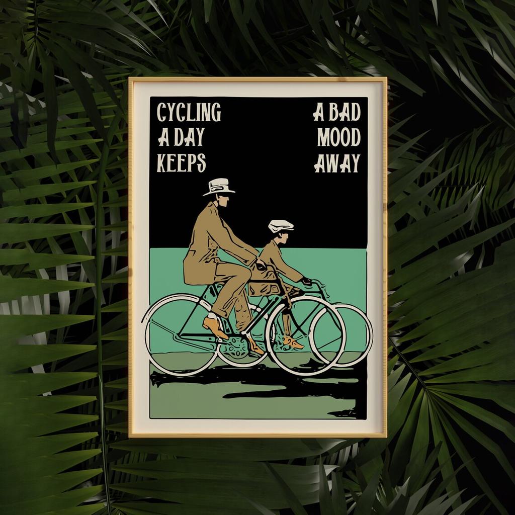 Vintage Cycling Canvas Printing Poster French Retro Bike Bicycle Gift Wall Art Prints Reproduction Fashion Home Bar Wall Decor
