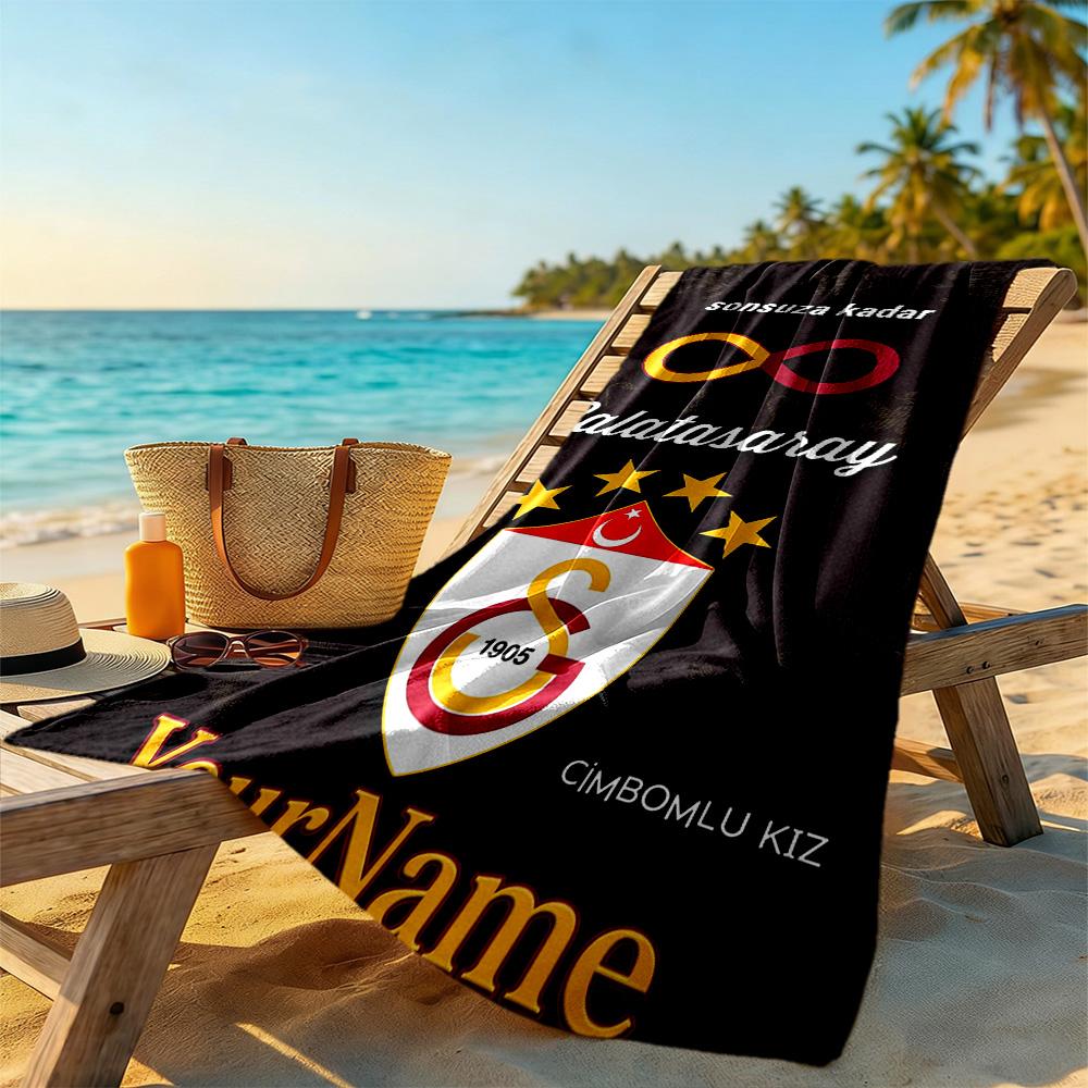 Galatasaray Customize Your Name Beach Towel Soft Durable Quickdry