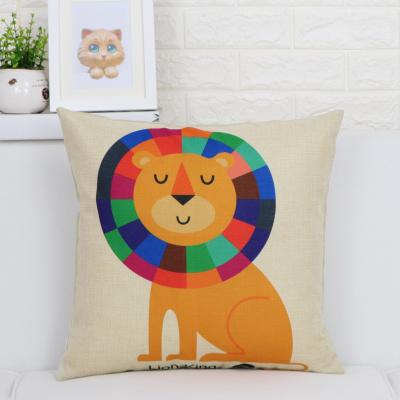 American Lovely Cartoon Cat Pillow Cover Animal Dog Home Decorative Throw Pillow Case Linen Wedding Office Sofa Cushion Cover