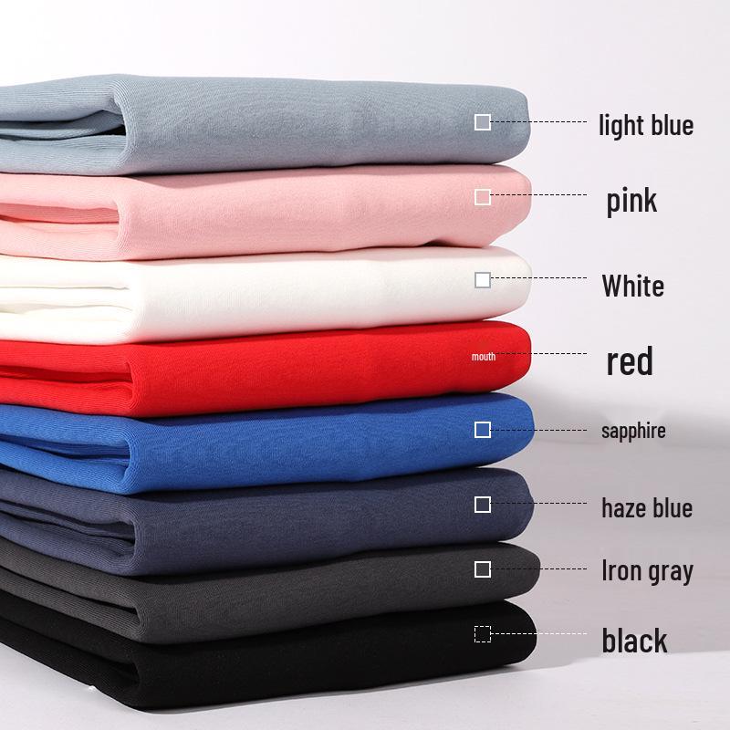 Hua Cotton Round Neck Unisex Hoodie - Autumn/Winter Classic Solid Color