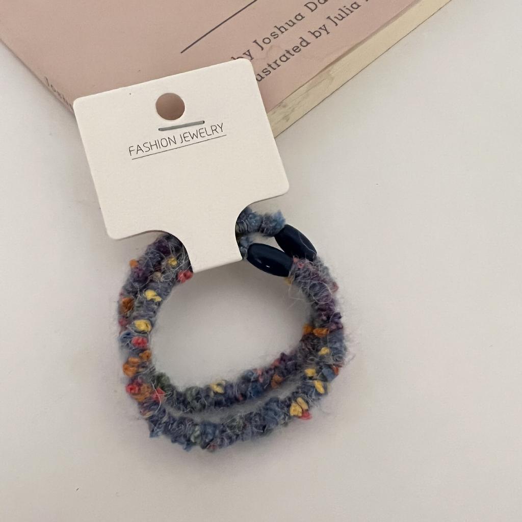 Candy Multicolored Wool Is Wound Around The Hair Band, with A Girlish Heart Hair Tie and A Female Forest-tied Hair Band