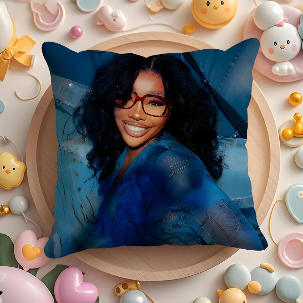 American Singer S-SZA Cushion Cover Home & Car Multi-Scene Pillow Cover - Reversible, Soft & Durable for Daily Use