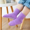 6 Pairs Non Slip Baby Socks Soft Cotton Ankle Crew Socks Anti Skid Rubber Grips Toddler Socks Set For Boys Girls 0-7 Years