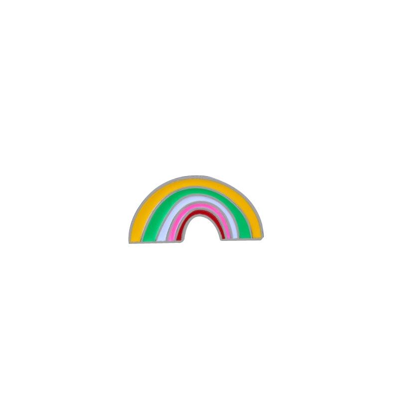 Rainbow Brooch: Cute Japanese Cartoon Girl & Cloud Lightning Backpack Pin