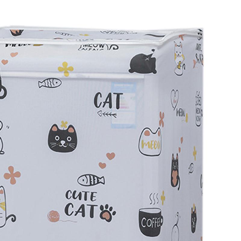Dust Cover Cartoon Pattern Waterproof UV Resistance Anti Dirty Thickened Cover for 10kg Washing