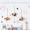Five Pointed Star Vine Circle Wall Decoration Simulation Flower Pendant Decoration Creative Bedroom Living Room decor Aesthetic